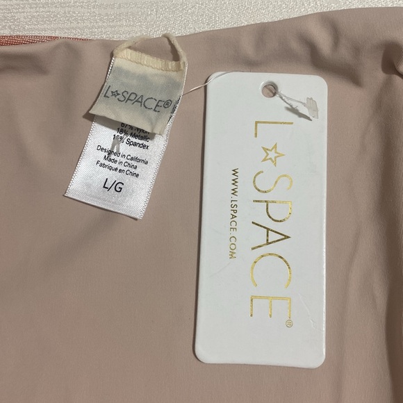 L*SPACE LENNOX BOTTOM CLASSIC String Bikini Bottom w Metallic Glitters Size L - Picture 5 of 5